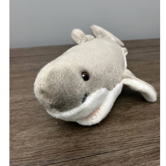 Miyoni By Aurora Plush Shark Soft Toy Gray White‎ Stuffed Animal - Picture 1 of 4